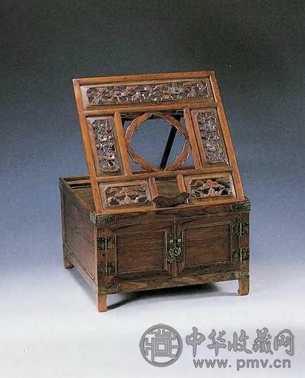 清 黄花梨透雕镜台