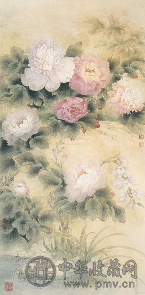 肖又铭 当代 大富贵图 立轴 设色纸本