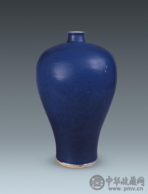 元末明初 蓝釉梅瓶