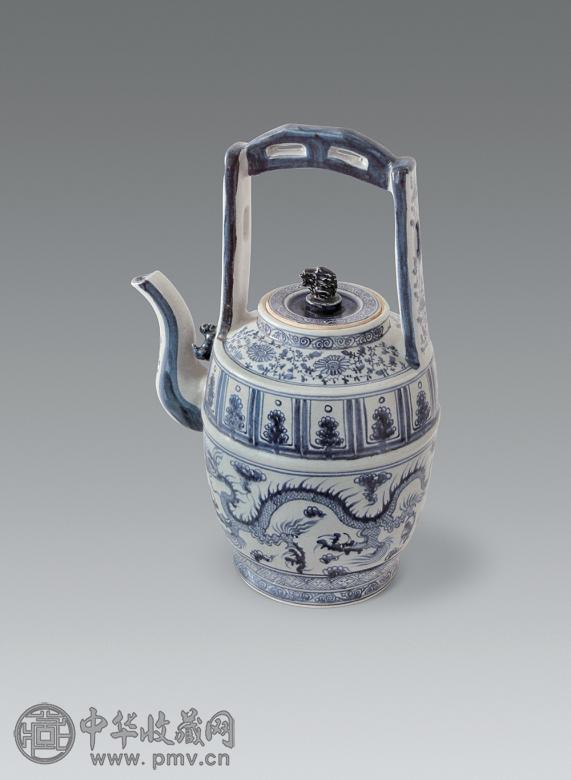 元丰明初 青花龙纹大提梁壶