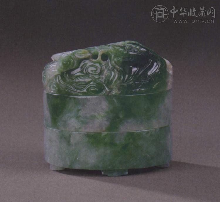 清 翠玉云龙纹套盒