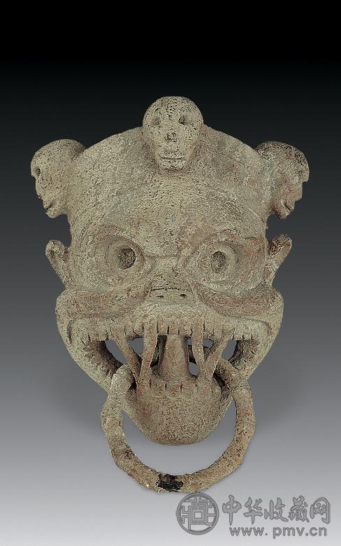 古文化 青玉鬼面