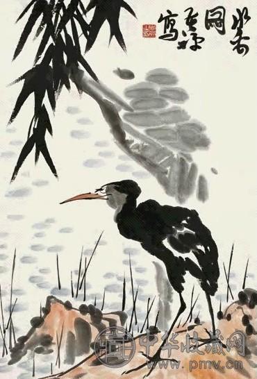 李苦禅 花鸟 镜心 纸本