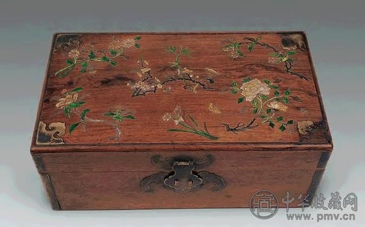 清 黄花梨百宝嵌方盒