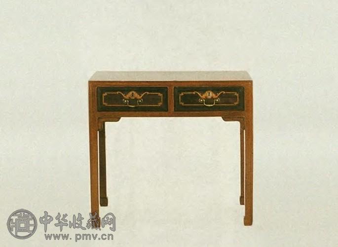 清 榉木二屉书桌 清 榉木二屉书桌