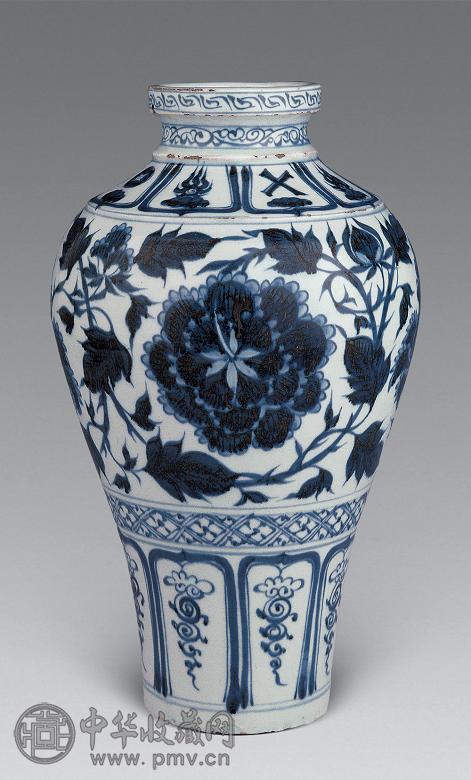 元 青花缠枝花广口瓶