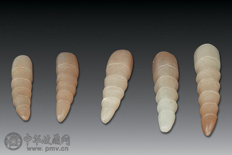 西周 玉蚕(5件1组)