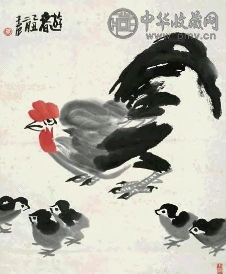 崔子范 游春 立轴 设色纸本