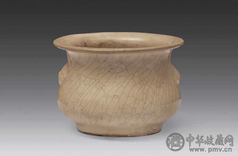 元代 哥釉双兽耳炉