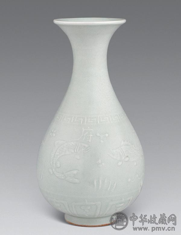 元 枢府款印鱼藻纹玉壶春瓶