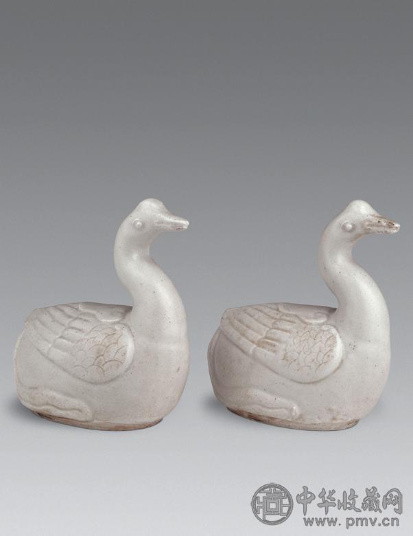 元 白釉鹅(1对)