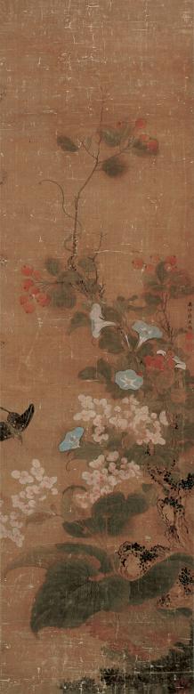蒋廷锡(款) 花鸟 立轴