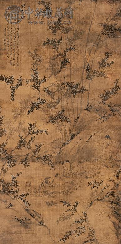 罗聘 乾隆辛丑(1781年)作 谱声图 立轴 水墨绢本