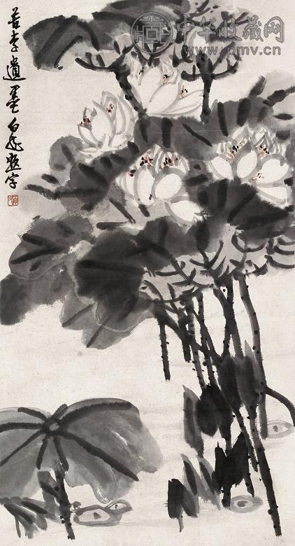 王震 等 花卉 立轴 设色纸本