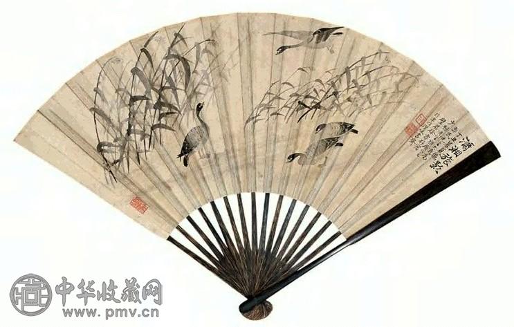 徐孝存 1937年 潇湘旅影 扇面 水墨纸本