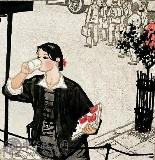 吴凡 1964年作 小站 木版