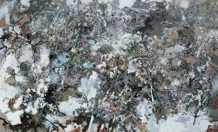 洪凌 2004年 梅花欢喜漫天雪 布面油画