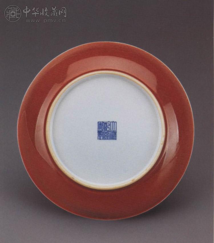 清乾隆 霁红釉盘
