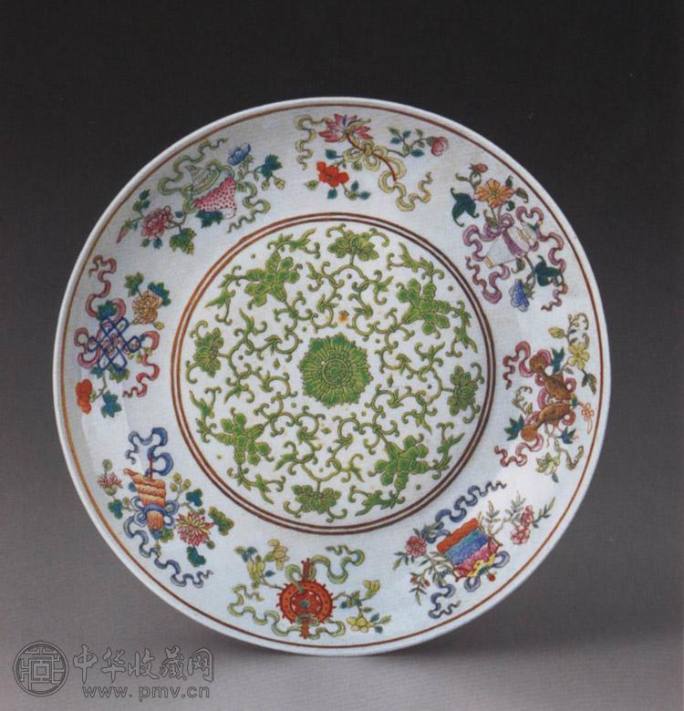 清光绪 粉彩八宝纹盘