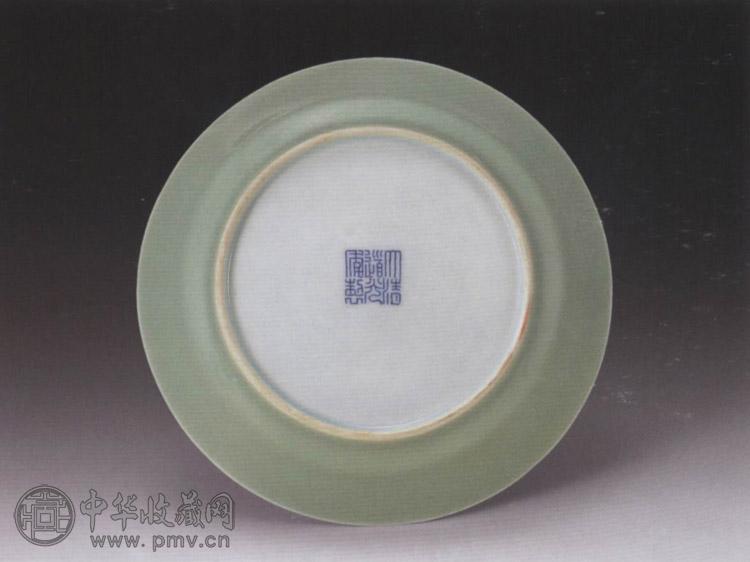 清道光 冬青釉盘