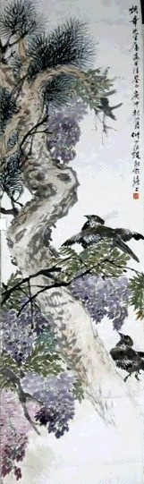 王琦 花鸟 镜心