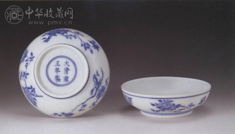 清雍正 青花花卉小盘(2件)