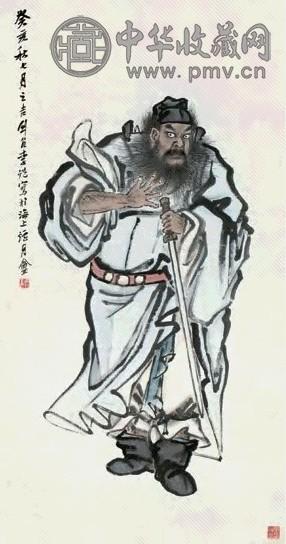 李铣 钟馗 立轴 设色纸本