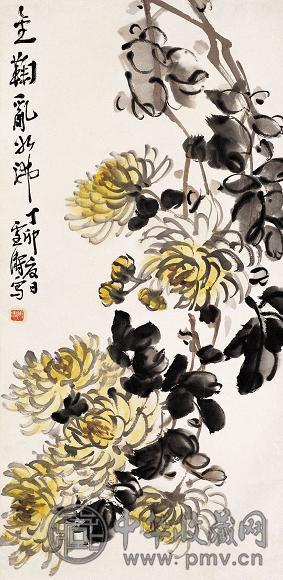 王雪涛 1927年作 秋菊图 立轴 设色纸本