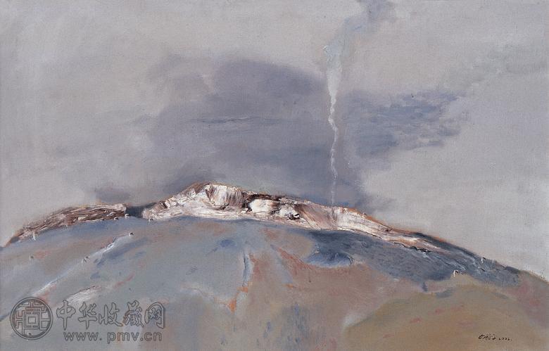 白羽平 炊烟 布面 油画