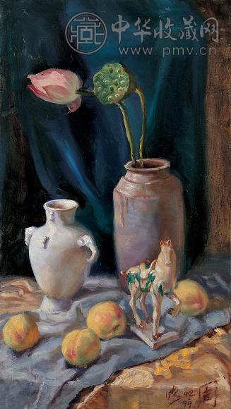 张忆周 1999年作 静物 布面 油画