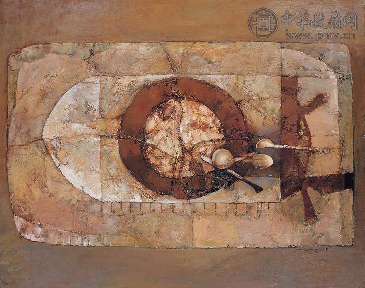 姜建忠 1995年作 演算系列NO.8 布面 油画