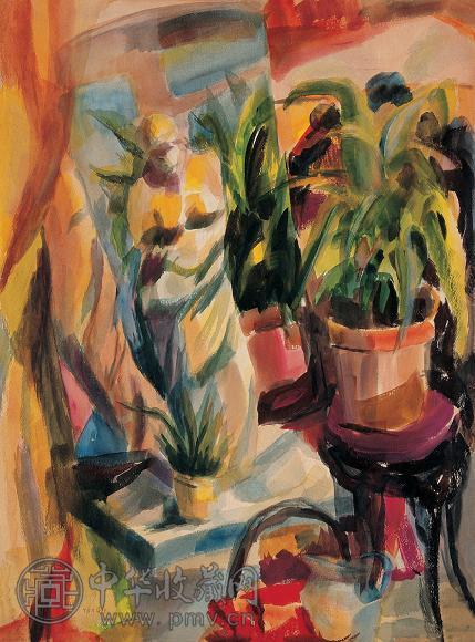 朱沅芷 花卉 纸面 水彩