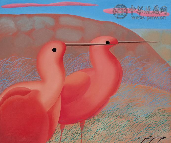 王向明 海鸟 布面 油画