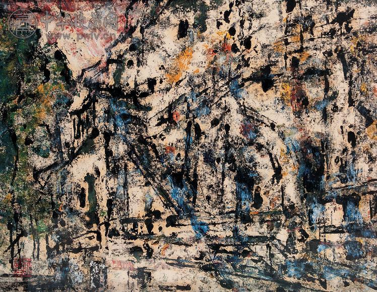 孔柏基 莫高窟 布面 油画