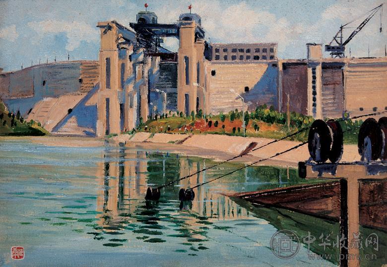 钱延康 河水习清 布面 油画