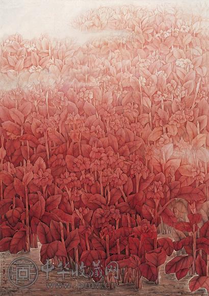 邓平芝 醉秋图 镜心