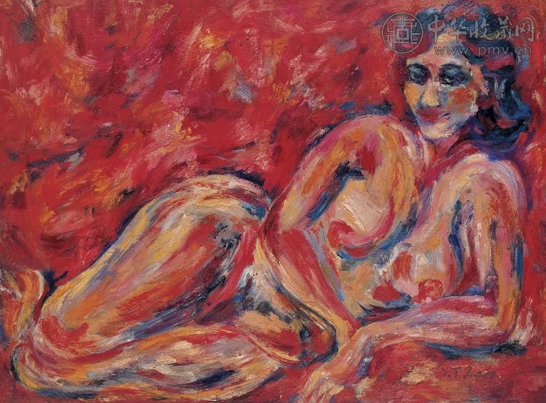 蓝运登 摩登女郎 板面 油画