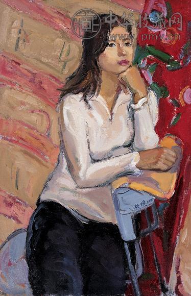 杜璞 2000年作 思想 布面 油画