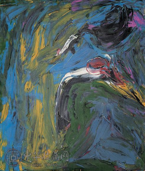 李青萍 抽象系列 纸板 油画