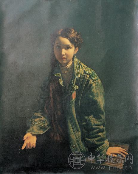 吴小洵 灯光里的姑娘 布面