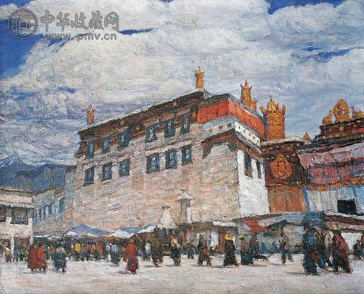 张子麟 朝拜 布面