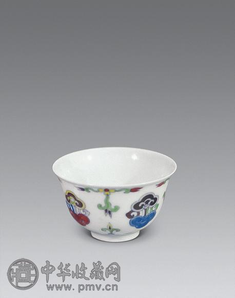 清 道光 斗彩小酒杯