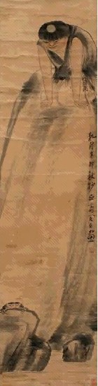 闵贞 1771年作 人物 立轴 纸本