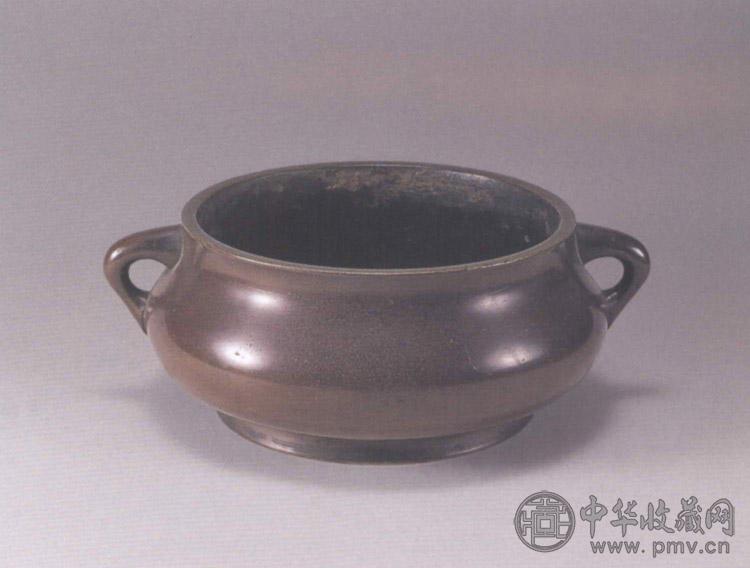 清 铜双耳炉