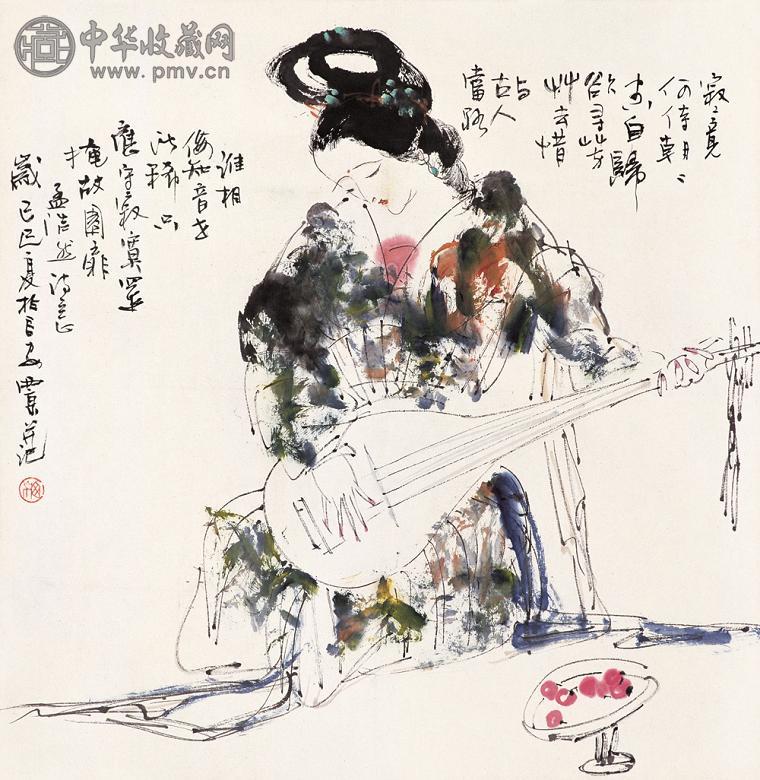 王西京 己巳(1989年)作 唐人诗意 镜心 设色纸本