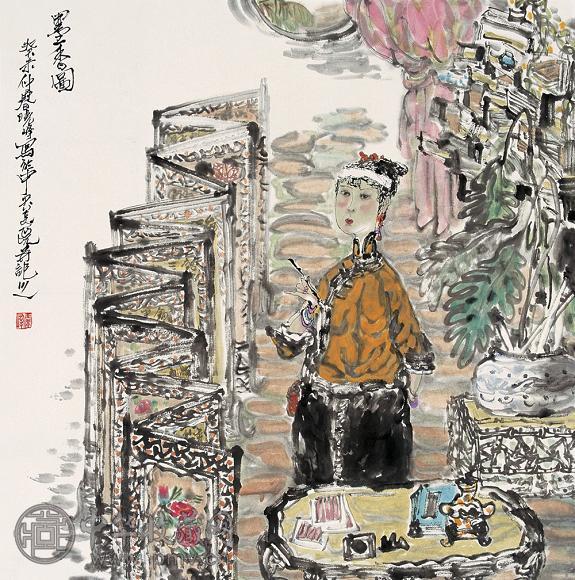 卢晓峰 墨香图 镜心