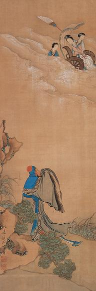 黄山寿 人物 立轴 设色绢本