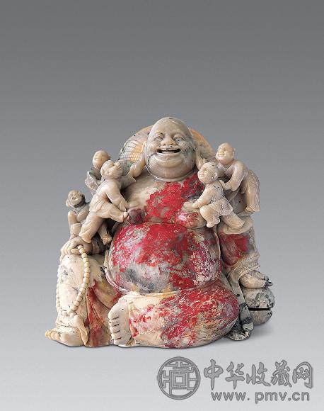 五子登科鸡血石