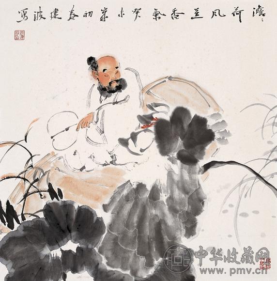 张建波 荷风香气 镜心