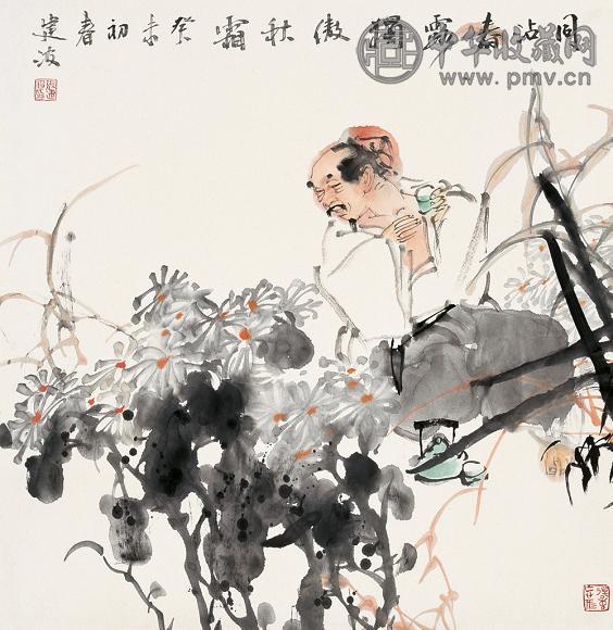 张建波 春露傲霜图 镜心